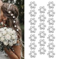 60-Pack Pearl Rhinestone Spiral Hair Clips, Fairy Luxury Exquisite Style, Suitable for Bridal Updos / Daily Flyaway Control