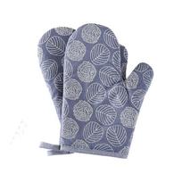 Practical Thickened Microwave Gloves Heat Resistance Anti-scald Oven Mitts Portable Kitchen Tools mėlyna