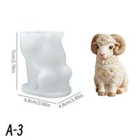 1 Pcs Sheep Silicone Mold - Creative Realistic Lamb Candle & Plaster Resin Casting Mold For DIY Home Decor & Ornaments ONE SIZE
