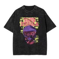 Acid Washed Oversized Tame Impala Graphic Print Tshirts Unisex Pop Rock Band Tshirt Women High Quality Fashion Retro Yk Clothing S