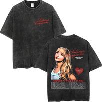 Vintage Washed Sabrina Carpenter Merch T Shirts High Quality Fashion Short Sleeve Tshirt Unisex Women Casual Oversized Tshirts M