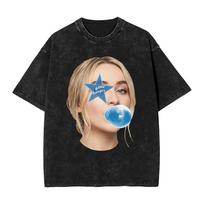 Funny Sabrina Carpenter Graphic Print TShirt Unisex Women Harajuku Gothic Fashion Oversized Vintage Washed Cotton Summer New Tee S