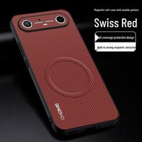 Applicable Tecno Pova Slim 5G Case: Full-Coverage, Anti-Drop, High-End, Magnetic Buckle, Textured Design Tecno Pova Slim 5G šveicariška raudona spalva