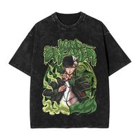Japan Anima Wind Breaker Ren Kaji Graphic Print TShirt Unisex Women Vintage Washed Cotton Summer New Tee Gothic Style Oversize Top S