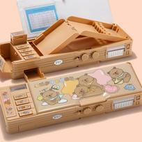 High Quality Double Password Capybara Pencil Case Double-Layer Large Capacity Stationery Box Pen Box Students