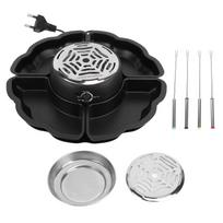Chocolate Fondue Set Electric  Smores  Roaster with Detachable Trays for Indoor Cooking