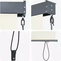 Roletas Kreminė 200 x 250 cm Audinys ir aliuminis