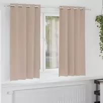 Užuolaidos su žiedais, blokuojančios šviesą 2 pcs Taupe