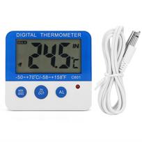 ABS Vidaus Lauko Didelis LCD Ekranas Mini Signalizacijos Termometras Gyvulių Fermos Elektroninis Temperatūros Matuoklis mėlyna