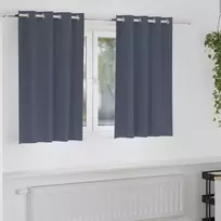 Užuolaidos su žiedais, blokuojančios šviesą 2 pcs Antracitas