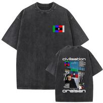Werenoi Carr Album Vintage Washed  Cotton French Rap Merch Unisex Oversized Casual Comfortable For Unisex Women TShirt S