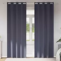 Užuolaidos su žiedais, blokuojančios šviesą 2 pcs Antracitas