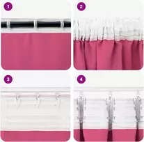 Užuolaidos su žiedais, blokuojančios šviesą 2 pcs