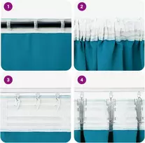 Užuolaidos su žiedais, blokuojančios šviesą 2 pcs Turkio
