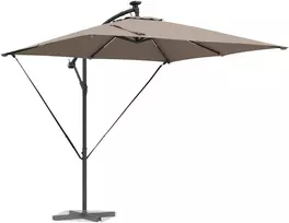 Skėtis nuo saulės su LED juostelėmis Tortora 249 x 249 x 250 cm