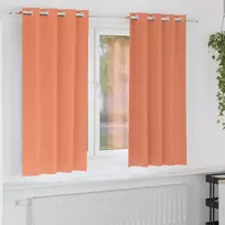 Užuolaidos su žiedais, blokuojančios šviesą 2 pcs Terakotos