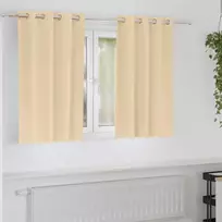 Užuolaidos su žiedais, blokuojančios šviesą 2 pcs Kreminė