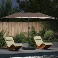 Sodo skėtis Taupe 385 x 209 x 244 cm Poliesteris