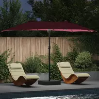 Sodo skėtis Bordo raudona 385 x 209 x 244 cm Poliesteris