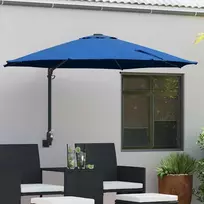 Sodo skėtis 248 x 248 x 148 cm Poliesteris ir plienas Azurblau