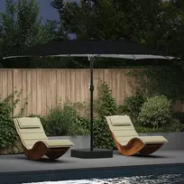 Sodo skėtis Juoda 385 x 209 x 244 cm Poliesteris