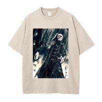Anime JoJos Bizarre Adventure Catch The Rainbow Blackmore Graphic T Shirt Men Women Washed Cotton Tshirts Harajuku Male Tshirt S