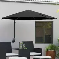 Sodo skėtis Juoda 248 x 248 x 148 cm Poliesteris ir plienas