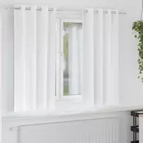Užuolaidos su žiedais, blokuojančios šviesą 2 pcs Švari balta