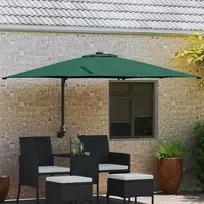 Sodo skėtis Žalia 248,5 x 247,5 x 160 cm Poliesteris ir plienas