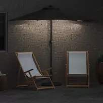Sodo skėtis Juoda 294 x 150 x 223 cm Poliesteris ir plienas