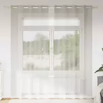 Voile Užuolaida 2 pcs Kreminė 260 x 140 cm Poliesteris
