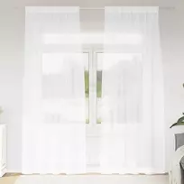Voile Užuolaida 2 pcs Balta 260 x 140 cm Poliesteris