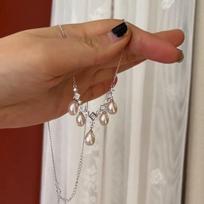 The Necklace Is Gentle, Minimalist, Luxurious, High-end, and Elegant. It Features A Versatile Style with A Collarbone Chain Inlaid 40CM platina