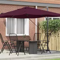 Skėtis nuo saulės Bordo raudona 351 x 250 x 260 cm