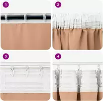 Užuolaidos su žiedais, blokuojančios šviesą 2 pcs