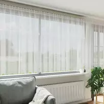 Nėrinių Užuolaida Gėlių Balta 160 x 400 cm Poliesteris