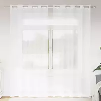 Voile Užuolaida 2 pcs Balta 260 x 140 cm Poliesteris