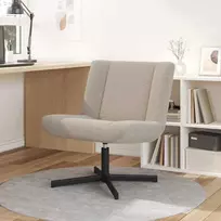 Fotelis Sukamasis krėslas Šviesiai pilka 63 x 75 x 76 cm Avikailis