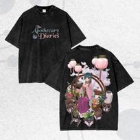 The Apothecary Diaries Anime T-shirt For Men's Clothing Maomao Casual Cotton Tee Shirt Vintage Y2k Washed Oversized Tshirts S