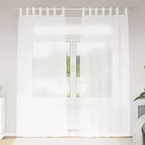 Voile Užuolaida 2 pcs Balta 260 x 140 cm Poliesteris