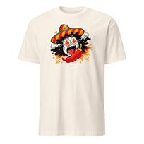 Funny Screaming Man Eating Spicy Chili Pepper T-T-Shirt - Bold Cartoon Graphic Tee 2XL