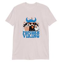 Popcorn Viking T-T-Shirt Funny Viking Popcorn Lover Gift Tee Short Sleeve Cotton S