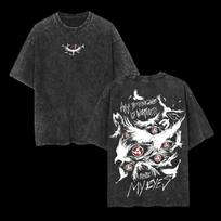 Anime JoJos Bizarre Adventure T Shirt Trendy Yk Washed Tshirt Summer Short Sleeve Cotton Tees Tops Men Unisex Clothing M