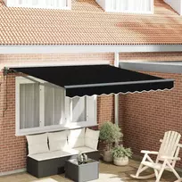 Markizės rėmas Juodas 300 x 250 cm Poliesteris su PU danga