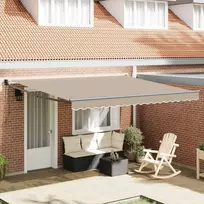 Ištraukiama markizė Smėlio 400 × 300 cm Poliesteris ir Metalas