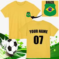 Asmeniški Brazilijos futbolo marškinėliai Su pasirinktu vardu ir numeriu Ventiliatoriaus dovana Unisex marškinėliai 4XL