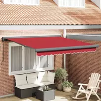 Ištraukiama markizė Raudona 350 x 250 cm Audinys ir metalas