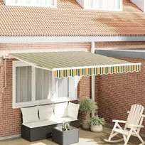 Elektrinė ištraukiama pavėsinė Žalia ir geltona 300 x 250 cm