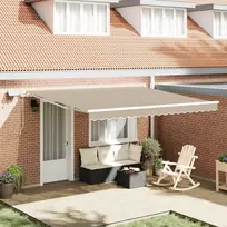 Ištraukiama markizė Smėlio 400 × 300 cm Audinys ir aliuminis