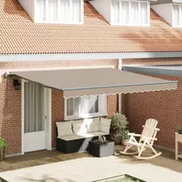 Ištraukiama markizė Smėlio 400 × 350 cm Audinys ir aliuminis